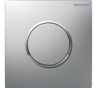 Mando para urinario Geberit con desagÃŒe neumÃ¡tico, placa de accionamiento tipo 10, Color: lacado en cromo mate, recubierto de fÃ¡cil limpieza / cromado brillante - 116.015.JQ.1