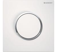 Mando para urinario Geberit con desagÃŒe neumÃ¡tico, placa de accionamiento tipo 10, Color: blanco / cromado brillante - 116.015.KJ.1