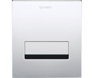 Placa de accionamiento DuraSystem A2 electronic para urinario, con función de limpieza, 130x150 mm, fundición de zinc, WD5007013000, Color: Panel frontal de fundición de zinc, blanco