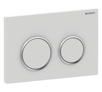 Placa de accionamiento Geberit Omega20, para enjuague de 2 volúmenes, 115.085.JT.1, Color: Lacado blanco mate