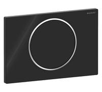 Geberit - Pulsador Geberit Sigma10, Para Descarga Interrumpible: Negro/Cromado Brillante/Negro (115.758.KM.5)