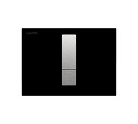 Placa de accionamiento LAUFEN AW102, doble enrasado, superficie de cristal, 202x145x10mm, botones con aspecto de acero inoxidable, H9001021240001, Color: negro