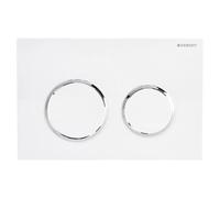 Geberit Placa de accionamiento Omega20 115.085.KJ.1 para doble descarga Blanco/Cromado brillante