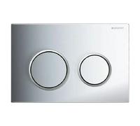 Geberit Omega20 Placa de accionamiento, para doble descarga, 115085KH1, Color: cromado brillante / cromado mate / cromado brillante - CM