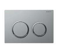 Placa de accionamiento Geberit Omega20, para enjuague de 2 volÃºmenes, Color: lacado en cromo mate, recubierto de fÃ¡cil limpieza / cromado brillante - 115.085.JQ.1