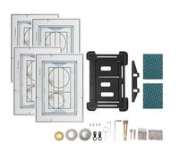 Placa de accionamiento para Geberit Sigma 30, placa de pulsador oculta con fijación magnética, instalación a ras de superficie, juego completo, vertical, 4 pegatinas con patrón de costura