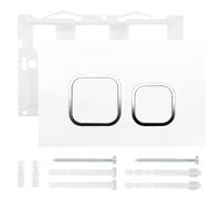 Placa de accionamiento para inodoro compatible con Geberit Sigma, UP300 y UP320 Series, placa de accionamiento para descarga de 2 cantidades, equipada con juego de palanca de descarga y marco de