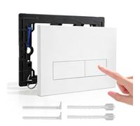 Placa de accionamiento para inodoro Geberit Sigma, placa de repuesto compatible para descarga de 2 cantidades a Sigma 01/20/21/30/40/50, UP300/UP320, color blanco