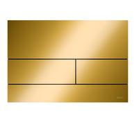 Placa de accionamiento para inodoro TECE «TECEsquare II» de metal para sistema de doble descarga, 9240839, Color: Óptica de oro brillante PVD