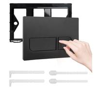 Placa de Accionamiento WC,Placa de Descarga, Compatible Geberit Sigma01,20,30,50,UP300 y UP320, Incluye Kit de Palanca de Descarga y Marco de Instalación, Apto para Depósitos de Inodoros (negro)