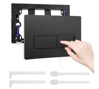 Placa de Accionamiento WC,Placa de Descarga, Compatible Geberit Sigma01,20,30,50,UP300 y UP320, Incluye Kit de Palanca de Descarga y Marco de Instalación, Apto para Depósitos de Inodoros(Negro)