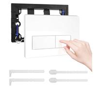 Placa de Accionamiento WC,Placa de Descarga, Compatible Geberit Sigma01,20,30,50,UP300 y UP320, Incluye Kit de Palanca de Descarga y Marco de Instalación, Apto para Depósitos de Inodoros (Blanco)