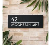 Placa de acrílico personalizada con nombre de calle, placa de número de casa personalizada, letra acrílica, cartel para puerta exterior (2)