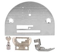 Placa de aguja de metal, 4pcs Kit de accesorios de costura Sawing Tooth Foot Presser Ligero de prensadera universal Kit de diente para la máquina de coser doméstica Reparación de