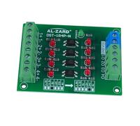 Placa de aislamiento de 4 canales, DST-1R4P-N de 5 V a 24 V, módulo de aislamiento PLC para aislamiento de señal, microordenador de un solo chip