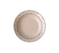 Placa de alivio de cerámica gruesa retro fresca exquisita personalidad, 8 pulgadas, placa profunda de tierra negra, amor