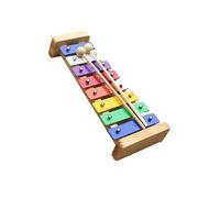 Placa De Aluminio Para Xilófono Para Arpa Xilófono De 8 Tonos De Madera Y Martillos