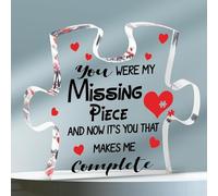 Placa de aniversario con forma de rompecabezas, regalos para novia en Navidad, aniversario, San Valentín, regalos de cumpleaños para ella, él, novio, esposa, marido, romántico