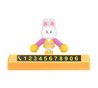 Placa de aparcamiento temporal de teléfono para coche - Placa de aparcamiento para tarjeta numérica en el salpicadero con forma de animal, de notificación diurna y nocturna para centro comercial