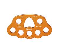 Placa de aparejo de pata de 8 agujeros para escalada en roca, conector de punto de anclaje múltiple, dorado, 159,7 x 90,6 mm