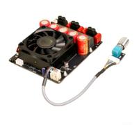 Placa de audio dual TPA3255 | Circuito de potencia pura de alta potencia de 600 W con ganancia de preamplificador ajustable | Entrada CC 19-51 V | Carcasa de metal con sistema de refrigeración