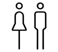 Placa de baño sofisticada de metal para inodoro, acabado resistente a la decoloración, configuración rápida, identificación visible para el hogar moderno, placa de puerta de baño no tóxica