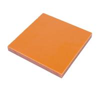 Placa de baquelita Tablero de baquelita 2 uds, Panel resina fenólica naranja, laminado fenólico grueso a 15mm, antiestático y resistente a altas temperaturas(100x100x3mm)