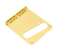 Placa de base de puente de guitarra eléctrica color oro de 6 cuerdas, placa de puente de guitarra de carga superior, compatibilidad para guitarras Telecaster y caja de cigarros