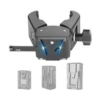 Placa de batería de montaje en V, soporte de abrazadera de batería, soporte de clip ajustable para operadores de cámara, equipos de cine independiente, fotógrafos, creadores de contenido, videógrafos