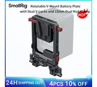 Placa de batería giratoria SmallRig 6273 con soporte en V, doble bloqueo en V y abrazadera doble para varilla de 15 mm