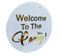 Placa De Bienvenida Personalized Wedding Welcome Sign Custom To The Party Acrylic Mirror Frame Decor(Mirror gold,25cm)