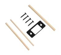 Placa de bloqueo de acero inoxidable, agujero grande para solucionar problemas de desalineación, fácil instalación para mejorar la seguridad de la puerta (1 unidad, negro)