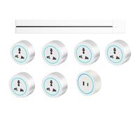 Placa de cableado de riel deslizante eléctrico con adaptador, enchufe de pista e interruptor, portátil, impermeable, a prueba de polvo, a prueba de electricidad