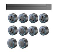 Placa de cableado de riel deslizante eléctrico con adaptador, enchufe de pista e interruptor, portátil, impermeable, a prueba de polvo, a prueba de electricidad