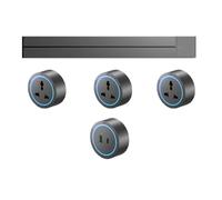 Placa de cableado de riel deslizante eléctrico con adaptador, enchufe de pista e interruptor, portátil, impermeable, a prueba de polvo, a prueba de electricidad