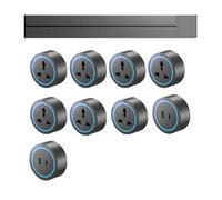 Placa de cableado de riel deslizante eléctrico con adaptador, enchufe de pista, interruptor, portátil, impermeable, a prueba de polvo, a prueba de electricidad