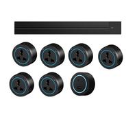 Placa de cableado de riel deslizante eléctrico con adaptador, enchufe de pista, interruptor, portátil, impermeable, a prueba de polvo, a prueba de electricidad