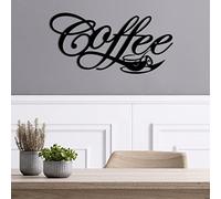 Placa de café de metal - Arte mural con letras vintage rústicas para colgar en casa de campo, decoración de pared de café para cocina, salón, comedor, oficina, salón, decoración interior