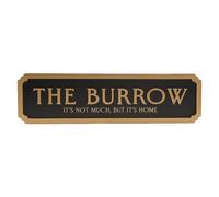 Placa de calle de metal negro Widdop and Co Harry Potter Alumni - The Burrow