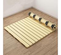 Placa de cama transpirable, marco de futón de madera maciza, plegable, japonés, colchón protector de cintura, sin instalación, fácil de limpiar para dormitorio, sala de estar, hotel, comercial (74.8 x