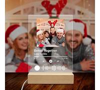 Placa de canción personalizada Placa de acrílico Luz de foto personalizada regalo personalizado para novio placa de código de canción DIY regalos de Navidad