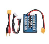 Placa de Carga de Equilibrio de batería de conexión Serie 1S y Adaptador de Litio Compatible con Cargadores IMAX B8 y UN A6, construcción ABS, Carga simultánea equilibrada para 6