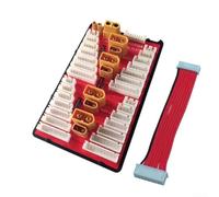 Placa de carga de expansión para baterías LiPo, configuración paralela 2 en 1, soporta hasta 4 paquetes de baterías con el mismo número de celdas con cableado aislado de silicona (2-8S)