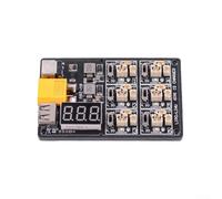 Placa de carga Lipo LiHV de 6 canales 1S 6 en 1 con adaptador de 12 A 3 V para XT60 compatible con baterías RC AiFor RCraft con puerto de salida USB y pantalla de voltaje LED