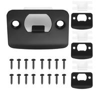 Placa de Cerradura de Puerta de Acero Inoxidable Negra 4 Piezas