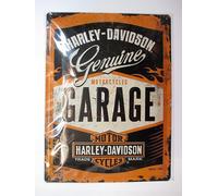 Placa de chapa grande Harley Davidson taller garaje, placa de nostalgia 40 cm,