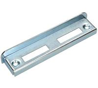 Placa de cierre KOTARBAU 200 x 42 x 30 mm galvanizada con tope de puerta. Placa de cierre angular para puertas. Placa de cierre angular. Placa de cierre con solapa. Tope de puerta.