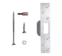 Placa De Cierre Puerta Reforzada Para Seguridad Gabinetes Arreglos Gran Tamaño Defectos Ranura Los Huelguistas Solución Reparación Acero Inoxidable Herrajes Para Puertas