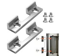Placa de cierre Set da 2 Piastre di Serratura Regolabili Ricambio Distanza Fori Viti 32 mm Accessori per Serrature in Alluminio Compatibile con Piastre di Serratura Standard per Porta Tipo 115 Colore