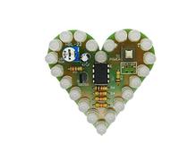 Placa de circuito analógica educativa con luz de corazón para práctica de teoría electrónica, parte de efecto de respiración para principiantes, práctica de circuito para principiantes